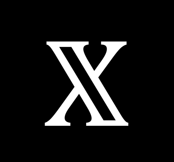 Unicode character Mathimatical double strike X, which looks like the X app logo